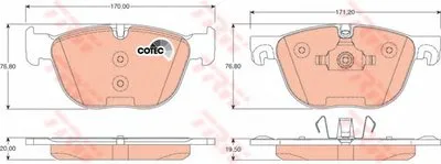 Комплект тормозных колодок, дисковый тормоз COTEC TRW купить