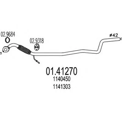 Труба выхлопного газа MTS купить
