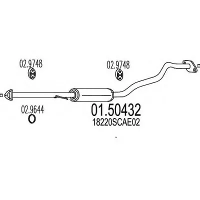 Средний глушитель выхлопных газов MTS купить