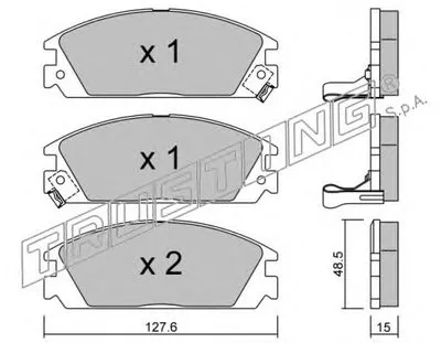 Комплект тормозных колодок, дисковый тормоз TRUSTING купить