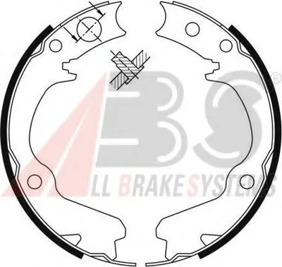 Комплект тормозных колодок, стояночная тормозная система A.B.S. купить