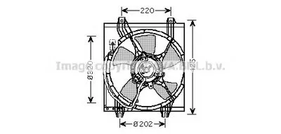 Вентилятор, охлаждение двигателя AVA QUALITY COOLING купить