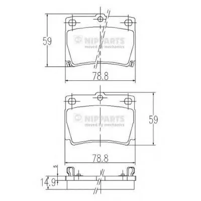 Комплект тормозных колодок, дисковый тормоз NIPPARTS купить