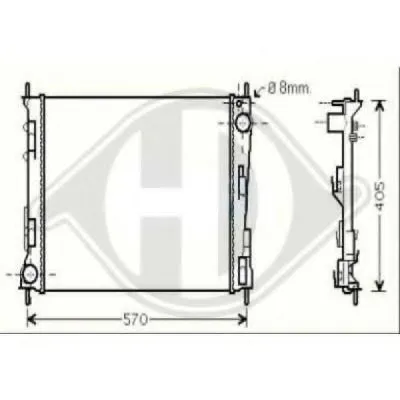 Радиатор, охлаждение двигателя DIEDERICHS купить