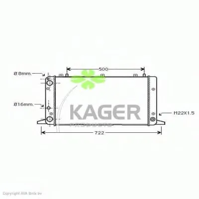 Радиатор, охлаждение двигателя KAGER купить