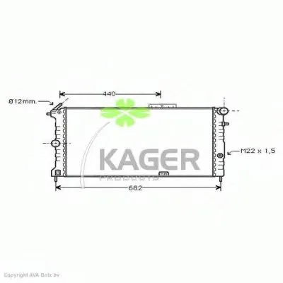 Радиатор, охлаждение двигателя KAGER купить