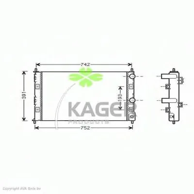 Радиатор, охлаждение двигателя KAGER купить