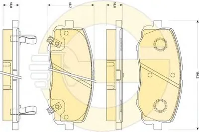 Комплект тормозных колодок, дисковый тормоз GIRLING купить