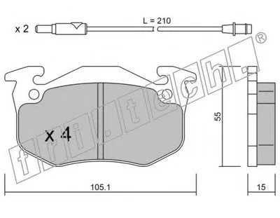 Комплект тормозных колодок, дисковый тормоз fri.tech. купить