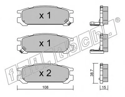 Комплект тормозных колодок, дисковый тормоз fri.tech. купить