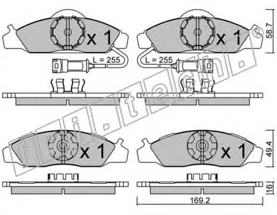 Комплект тормозных колодок, дисковый тормоз fri.tech. купить