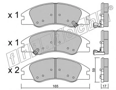 Комплект тормозных колодок, дисковый тормоз fri.tech. купить