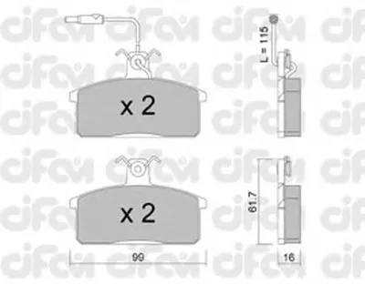 Комплект тормозных колодок, дисковый тормоз CIFAM купить