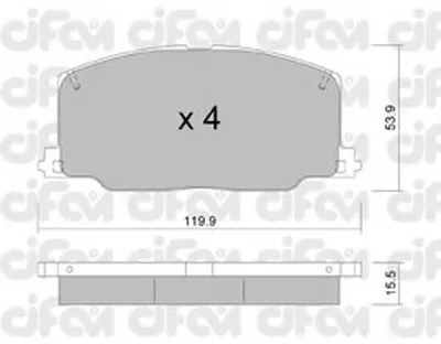 Комплект тормозных колодок, дисковый тормоз CIFAM купить