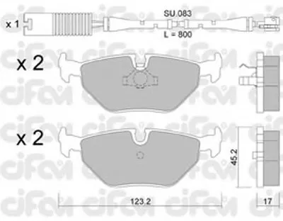 Комплект тормозных колодок, дисковый тормоз CIFAM купить