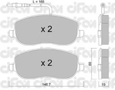 Комплект тормозных колодок, дисковый тормоз CIFAM купить