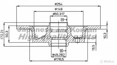 Тормозной диск ASHUKI купить