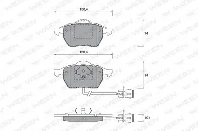 Комплект тормозных колодок, дисковый тормоз WEEN купить