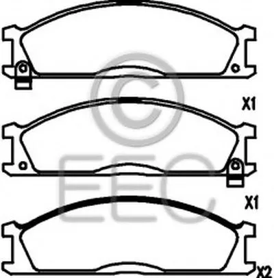 Комплект тормозных колодок, дисковый тормоз EEC купить
