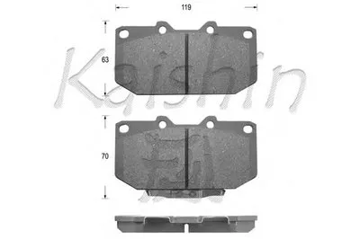 Комплект тормозных колодок, дисковый тормоз KAISHIN купить
