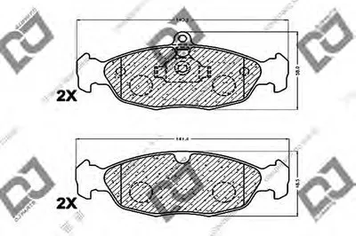 Комплект тормозных колодок, дисковый тормоз DJ PARTS купить