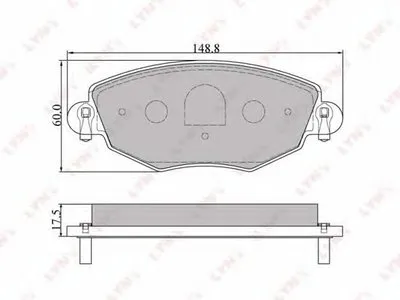 Комплект тормозных колодок, дисковый тормоз LYNXauto купить