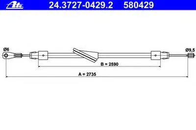 Трос, стояночная тормозная система ATE купить