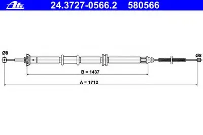 Трос, стояночная тормозная система ATE купить