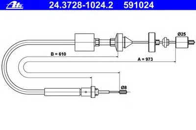 Тросик сцепления ATE купить