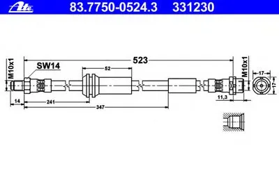 Тормозной шланг ATE купить