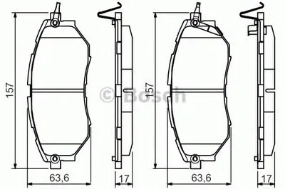 Комплект тормозных колодок, дисковый тормоз BOSCH купить