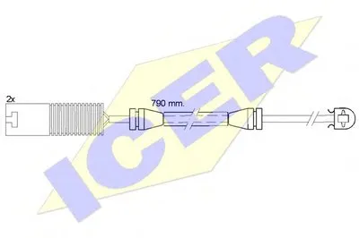 Сигнализатор, износ тормозных колодок ICER купить