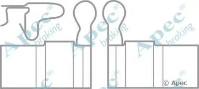 Комплектующие, тормозные колодки APEC braking купить