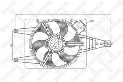 Вентилятор, охлаждение двигателя STELLOX купить
