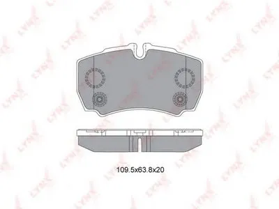 Комплект тормозных колодок, дисковый тормоз LYNXauto купить