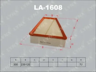 Воздушный фильтр LYNXauto купить