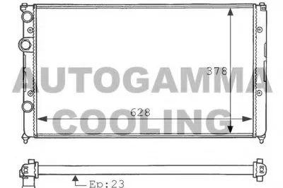 Радиатор, охлаждение двигателя AUTOGAMMA купить