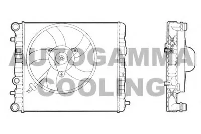 Радиатор, охлаждение двигателя AUTOGAMMA купить