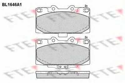 Комплект тормозных колодок, дисковый тормоз FTE купить