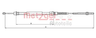 Трос, стояночная тормозная система COFLE METZGER купить