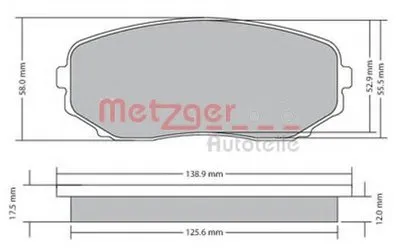 Комплект тормозных колодок, дисковый тормоз METZGER купить
