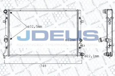 Радиатор, охлаждение двигателя JDEUS купить