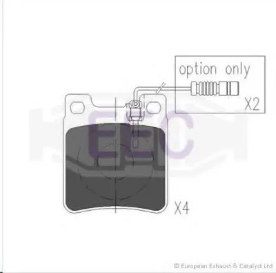 Комплект тормозных колодок, дисковый тормоз EEC купить