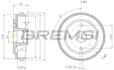 Тормозной барабан BREMSI купить