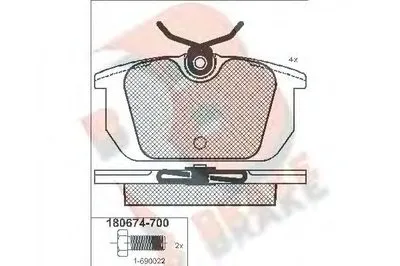 Комплект тормозных колодок, дисковый тормоз R BRAKE купить