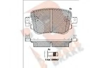 Комплект тормозных колодок, дисковый тормоз R BRAKE купить