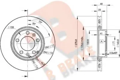 Тормозной диск R BRAKE купить