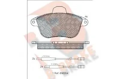 Комплект тормозных колодок, дисковый тормоз R BRAKE купить
