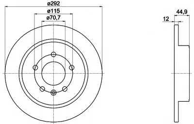 Тормозной диск PRO HELLA купить