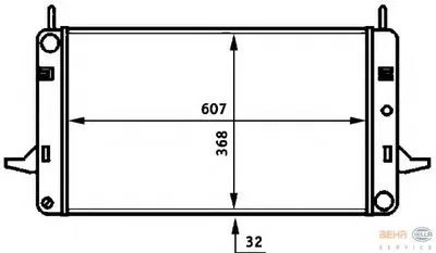 Радиатор, охлаждение двигателя BEHR HELLA SERVICE HELLA купить